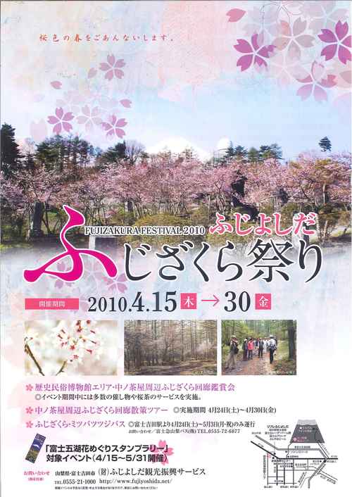 河口湖周辺イベント「ふじよしだ　ふじざくら祭り」